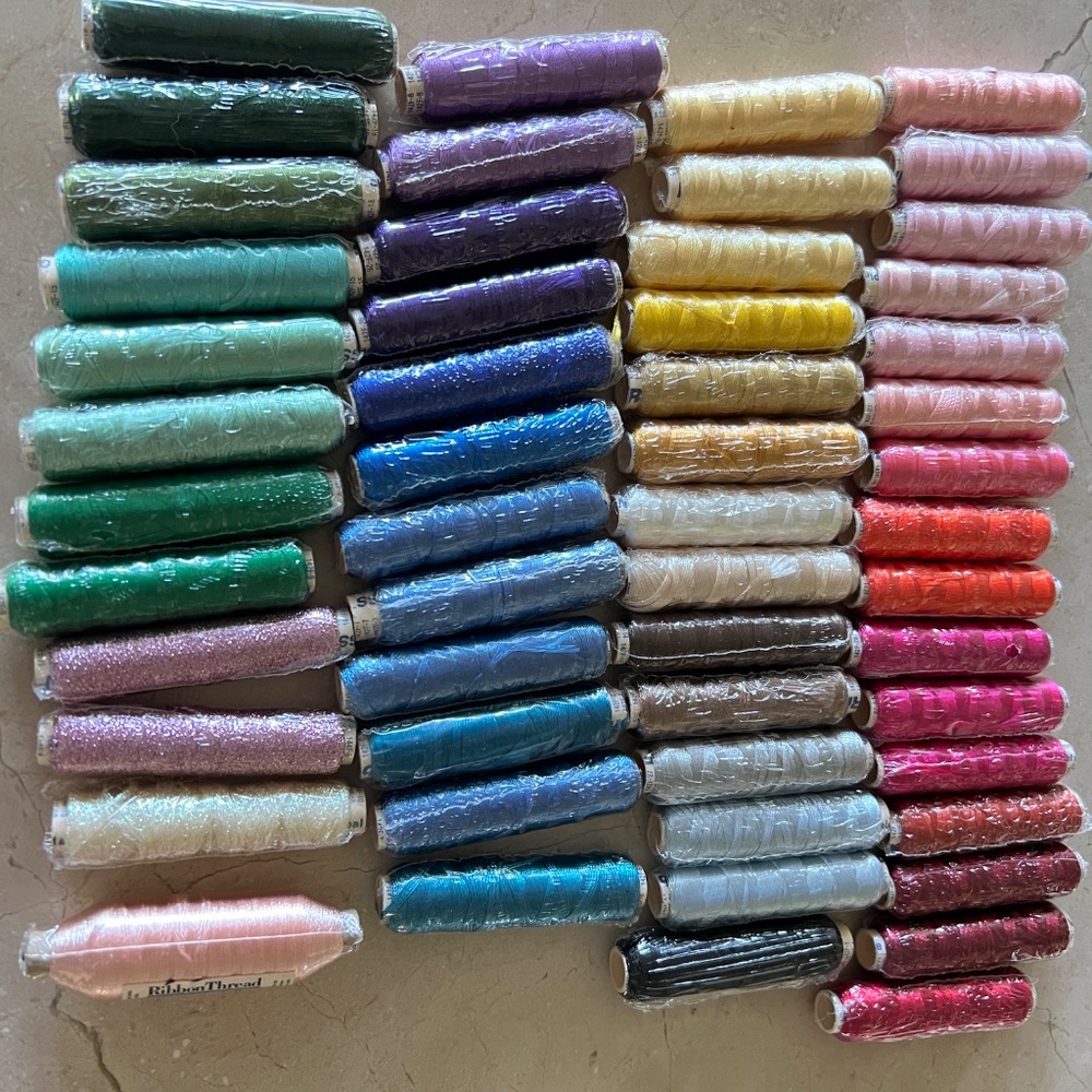 54 Spools of Ribbon Thread/Floss
